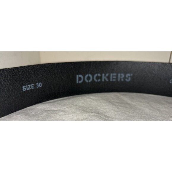Dockers Mens Genuine Leather Belt Size 30 Black - Picture 2 of 6